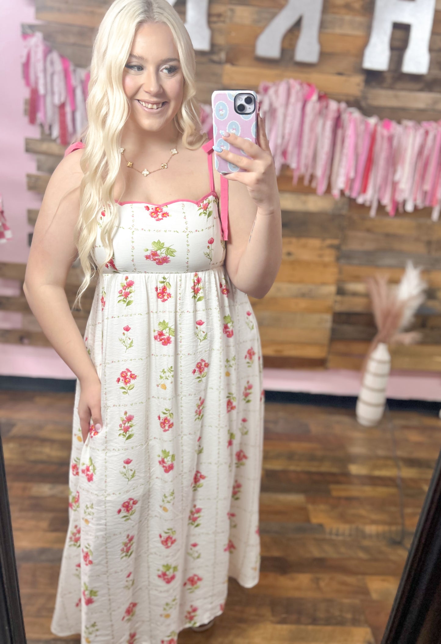 Garden Squares Scallop Maxi