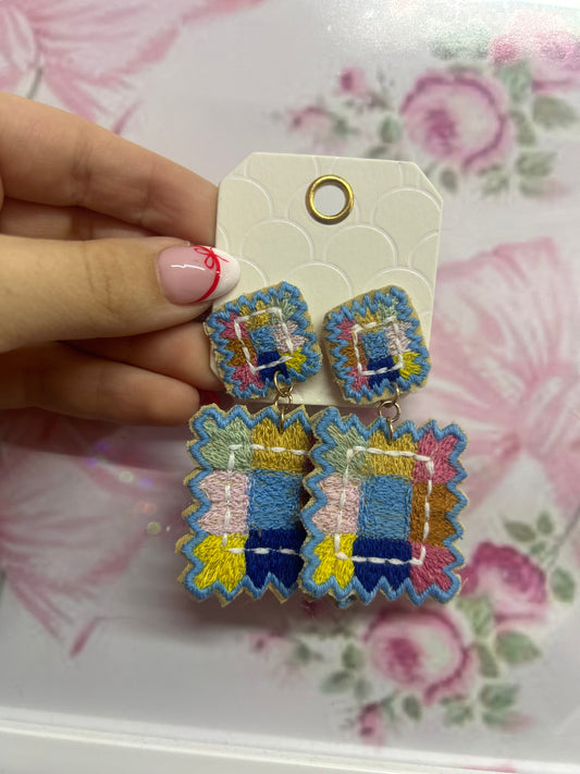Quilt Square Earrings