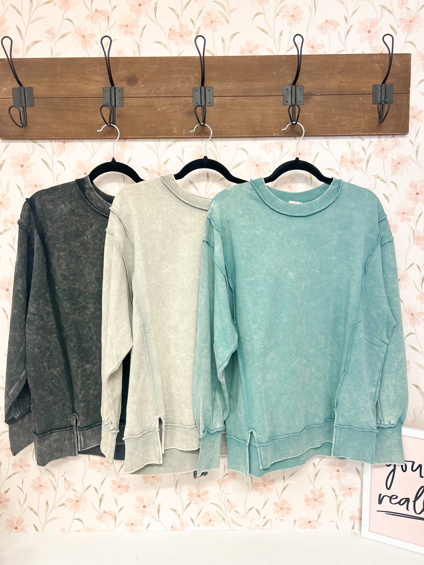 Oversized Acid Wash Crewnecks