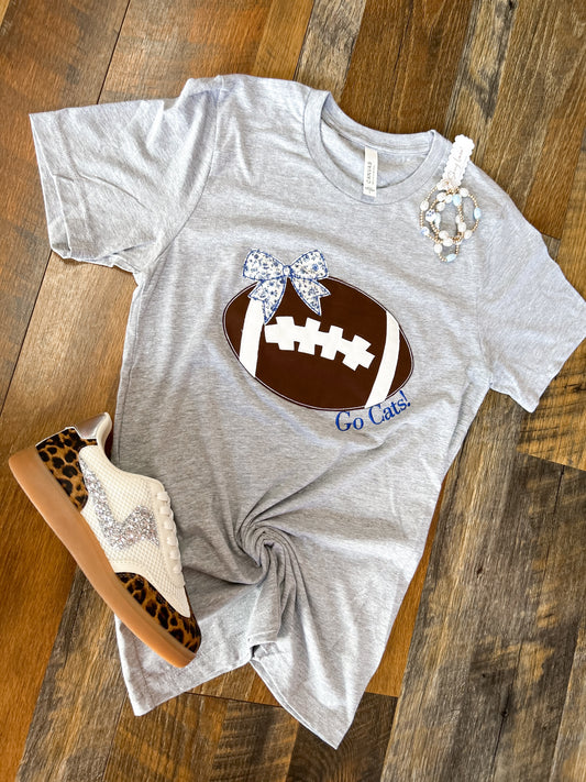 Go Cats Football Appliqué Tee