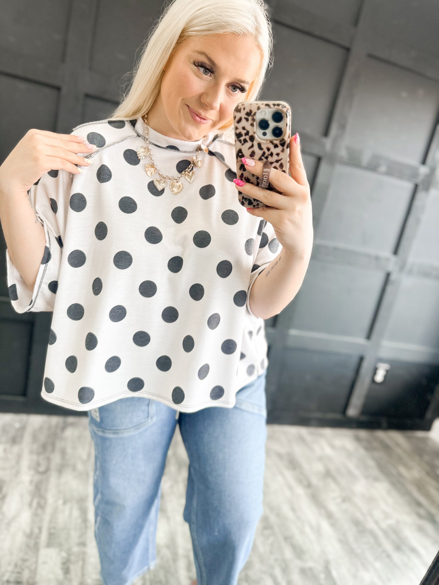 Polka Dot Party Oversized Top