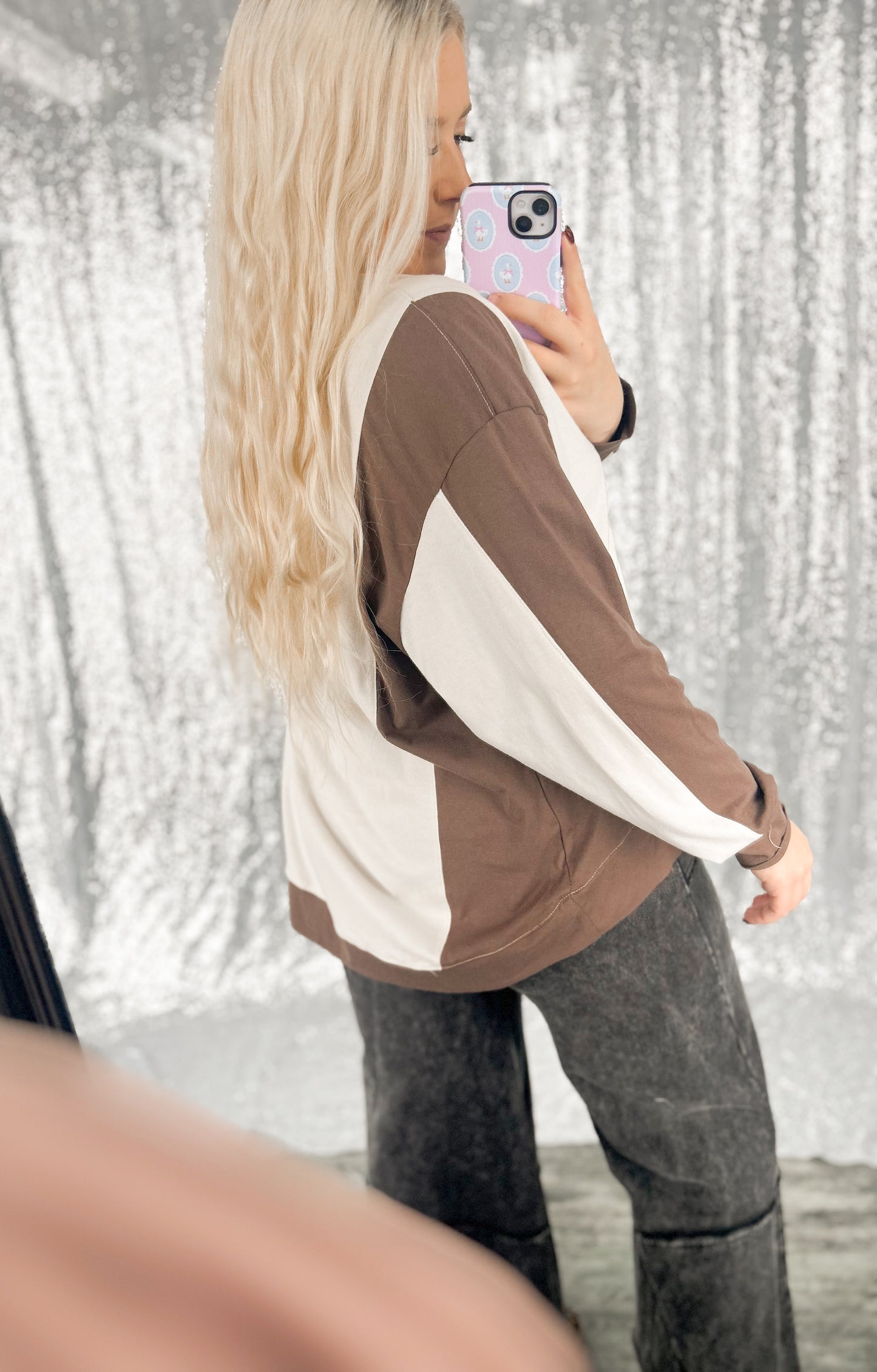 Free Bird Colorblock Top