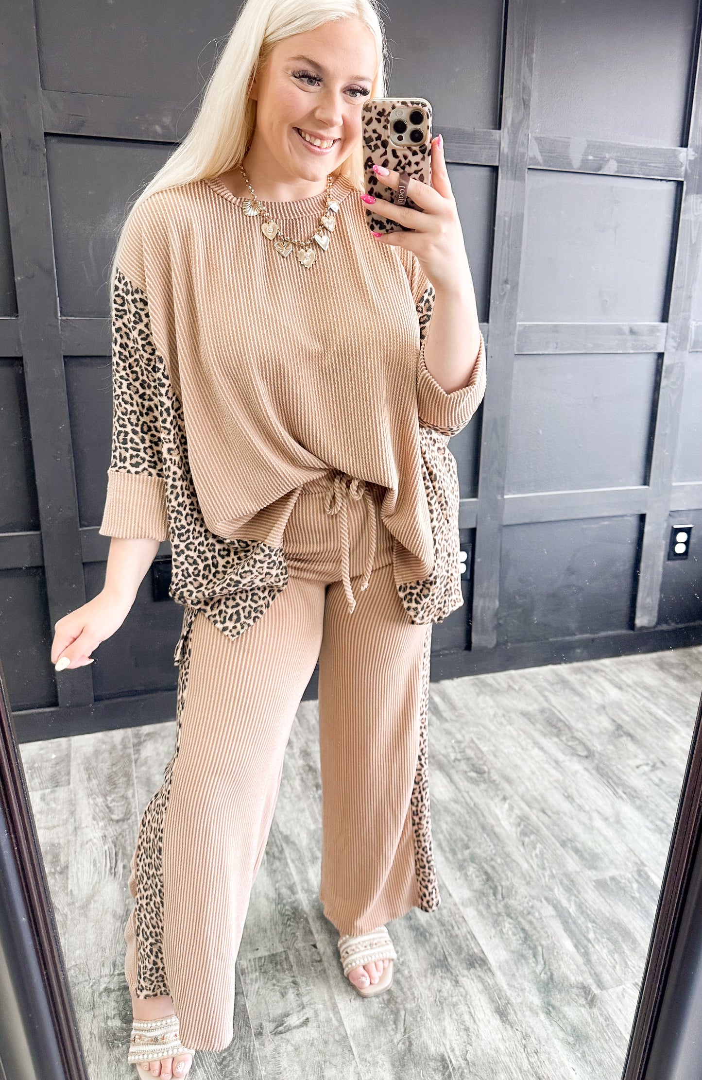 Luxe Leopard Ribbed Contrast {SET}