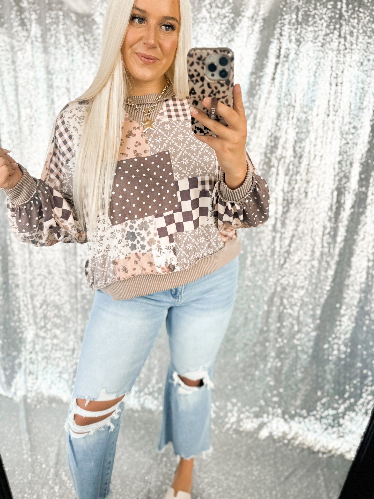 Mixed Signals Patchwork Top