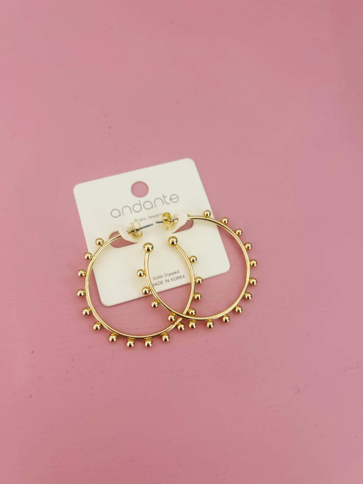 Gold Ball Hoops