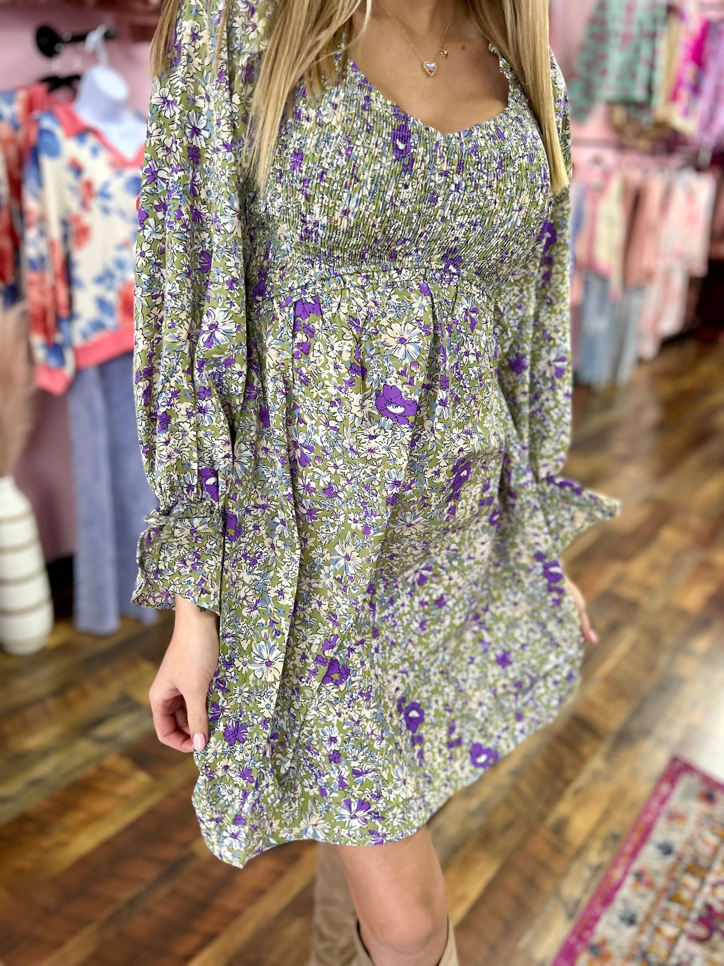 Selena Smocked Swing Dress