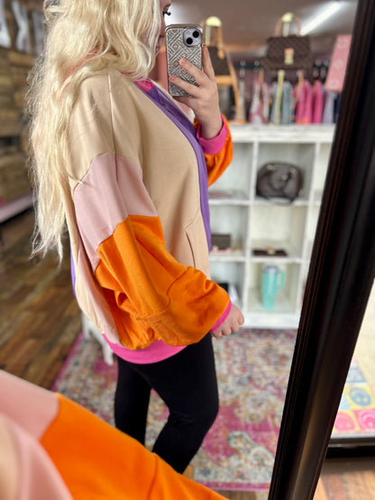 90’s Baby Oversized Colorblock Jacket