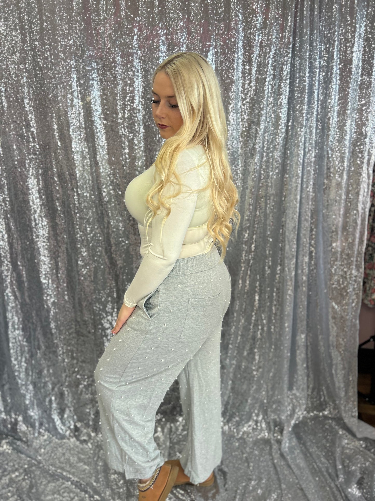 Gray Diamond Darling Sweatpants