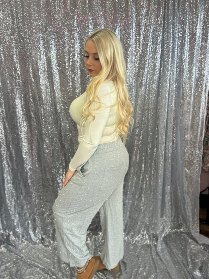 Gray Diamond Darling Sweatpants