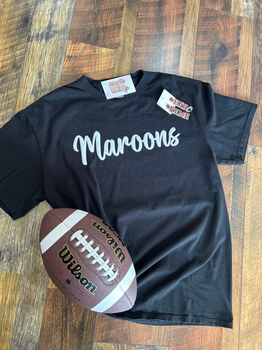 Maroons Cursive Puff Tee