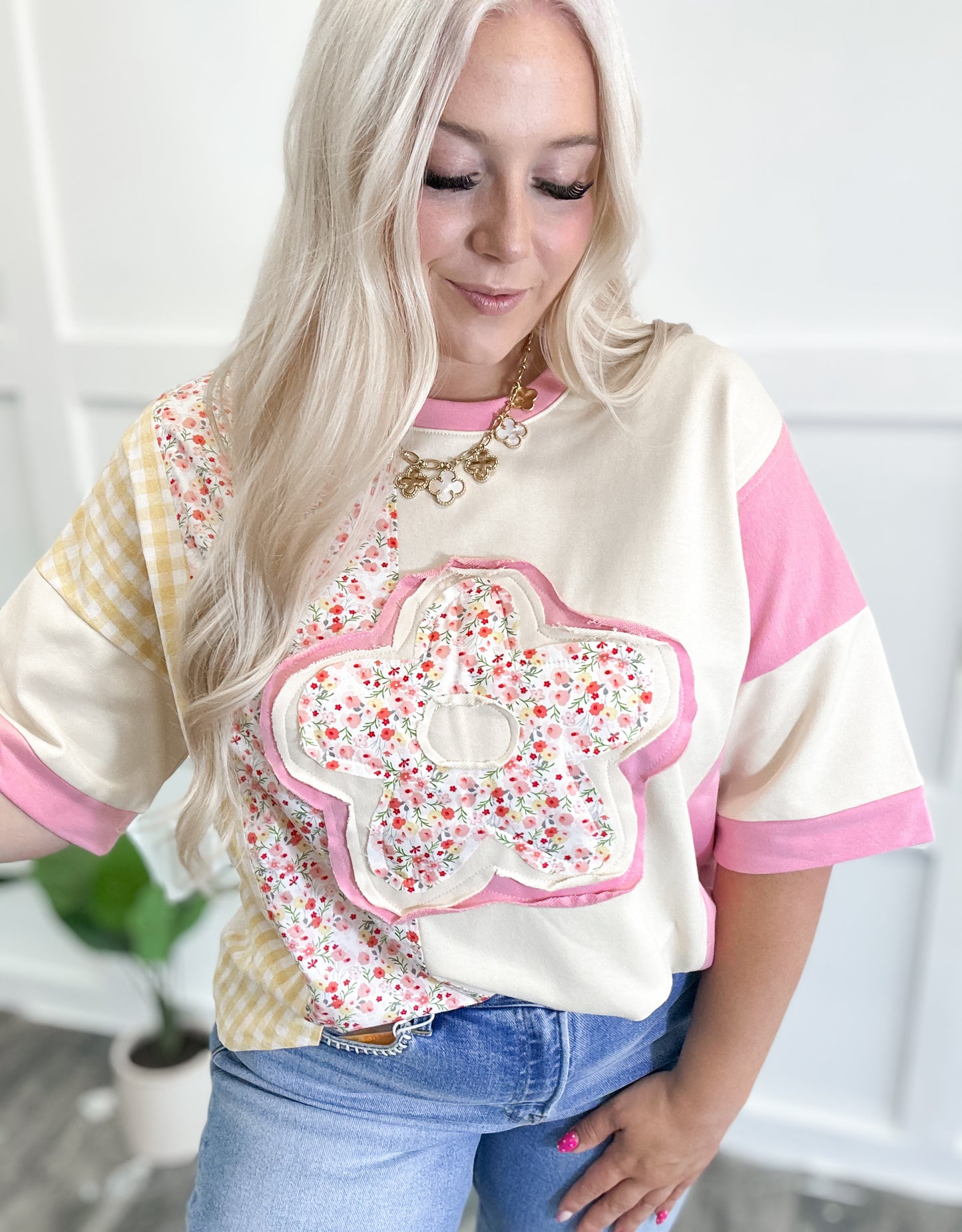 Daisy Picnic Patchwork Top
