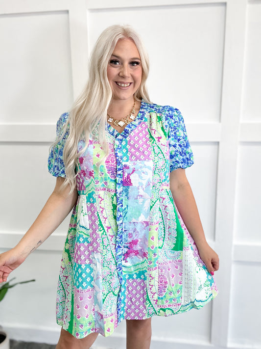 Palm Beach Patchwork Dress