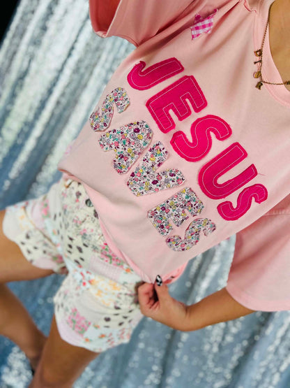 Jesus Saves Patchwork Top