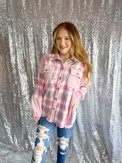 Pink Corduroy Flannel