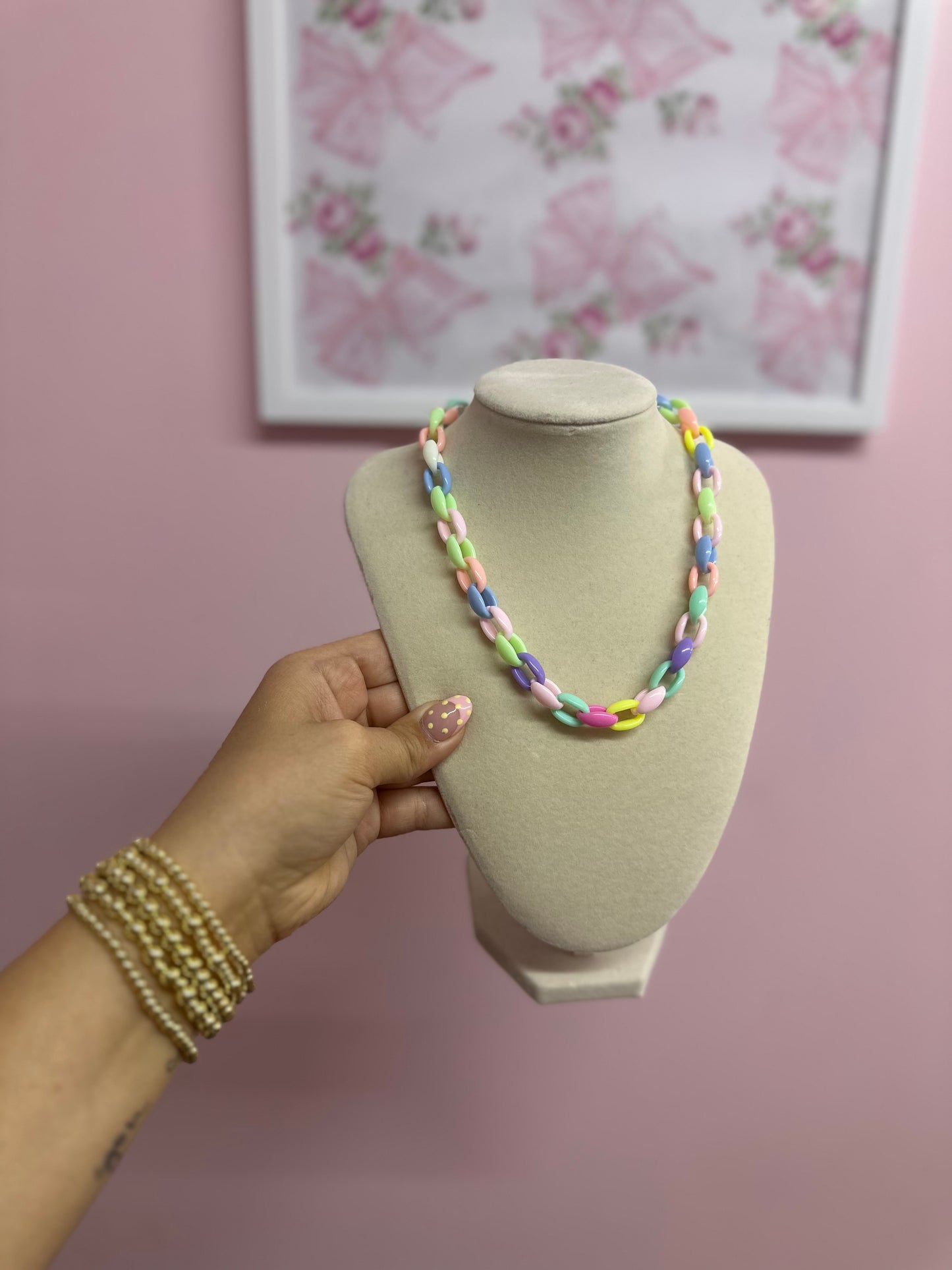 Pastel Small Chain Link Necklace