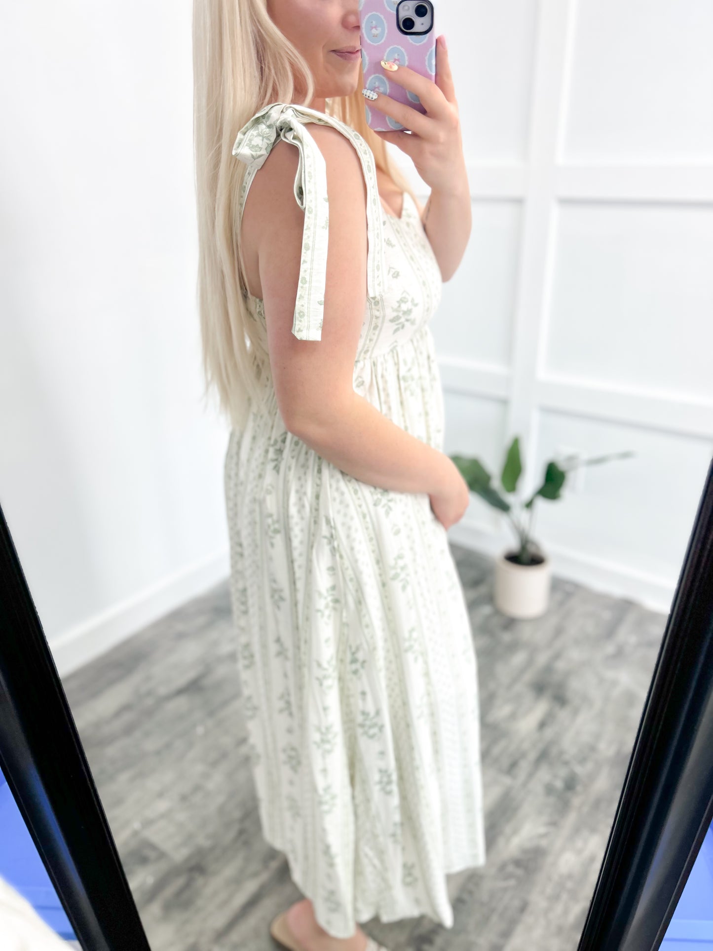 Sage Floral Maxi Dress