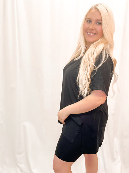 Butter Soft Biker Shorts Set (Black