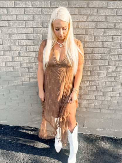 Falling For You Lace Maxi Dress