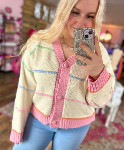 Eye Candy Striped Cardigan
