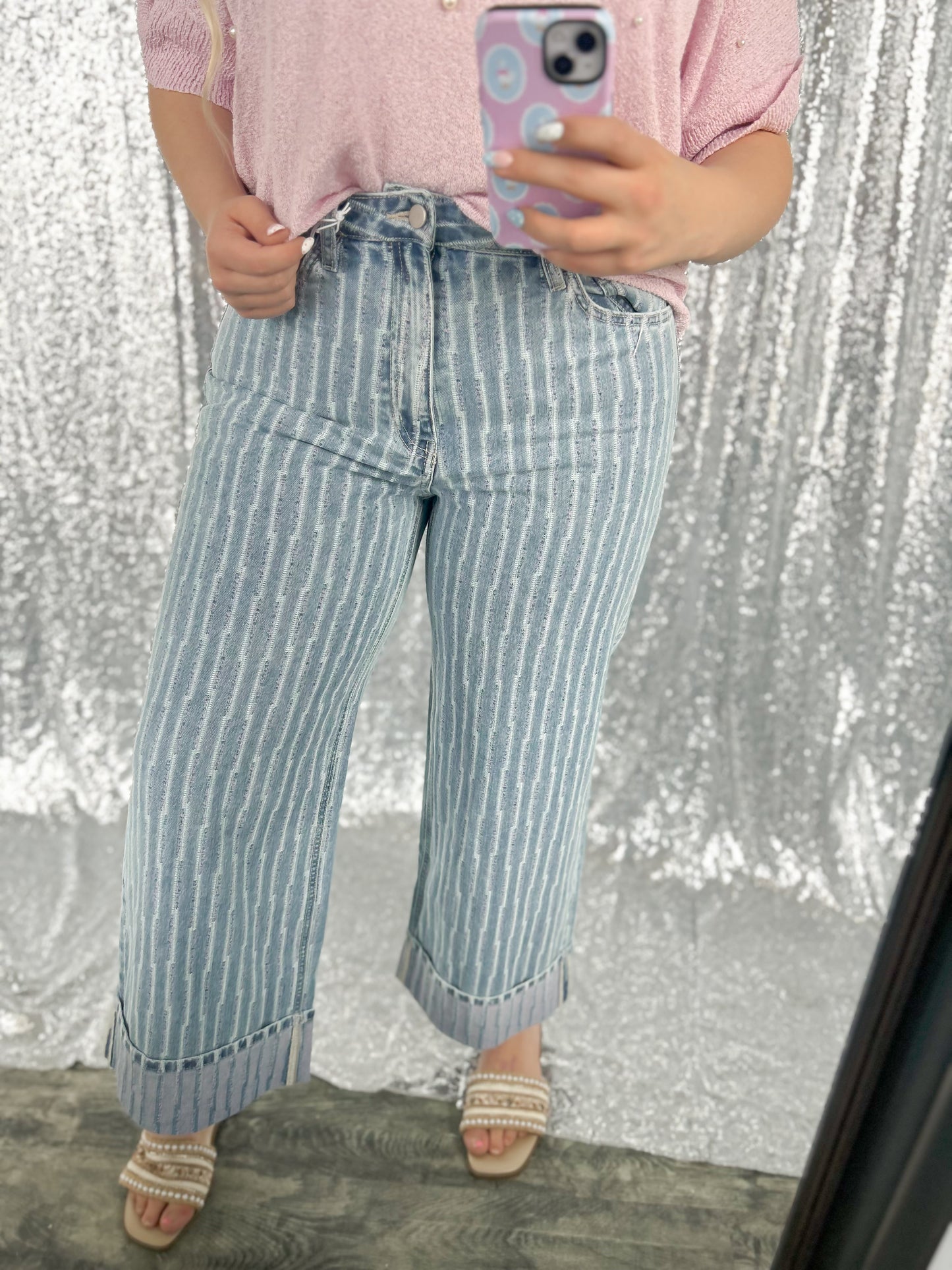 Liliana Cuffed Straight Denim