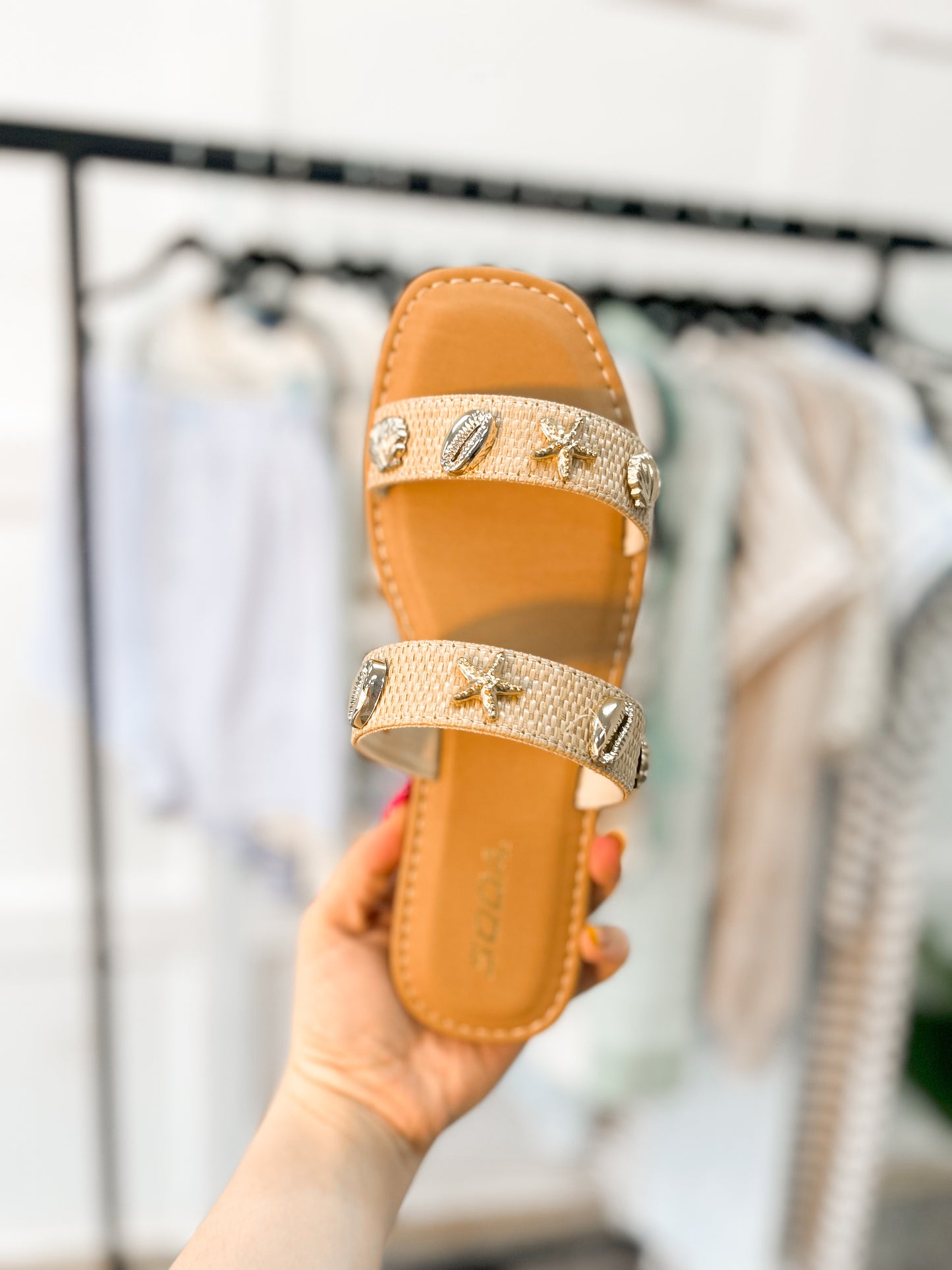 Gold Seashell Sandals