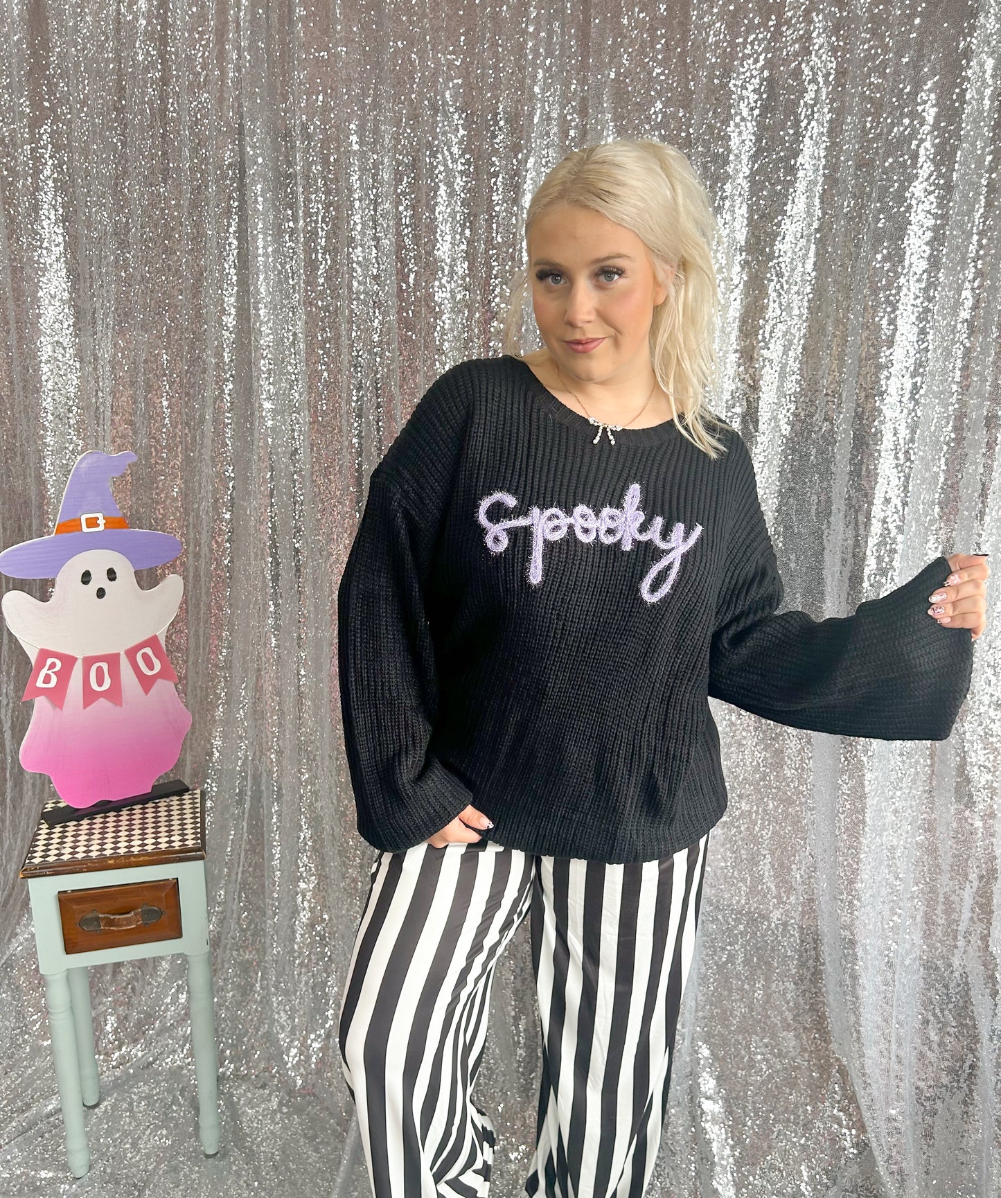 Spooky Yarn Cursive Sweater