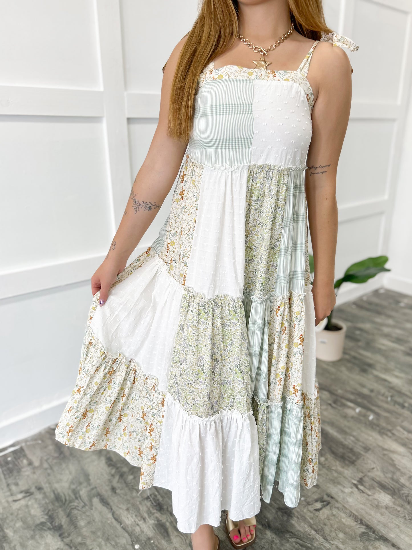 Shore Gardens Layered Maxi Dress