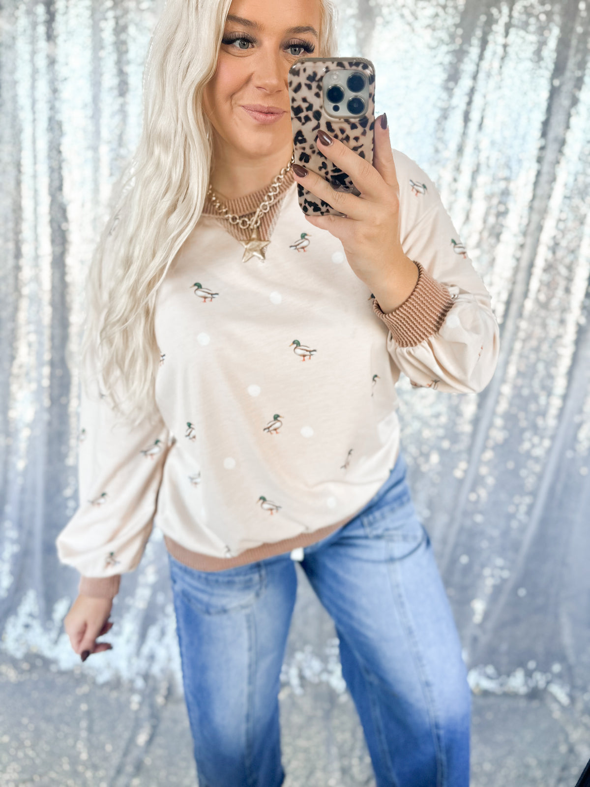 Mallard Polka Dot Top