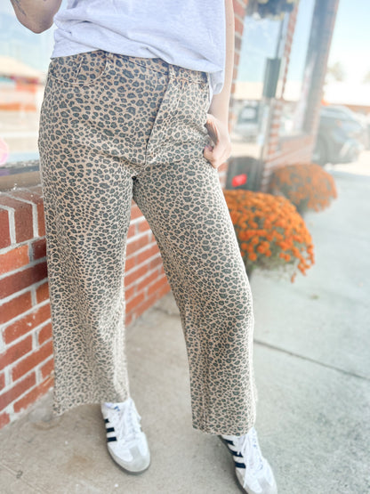 Brown Leopard Luxe Jeans