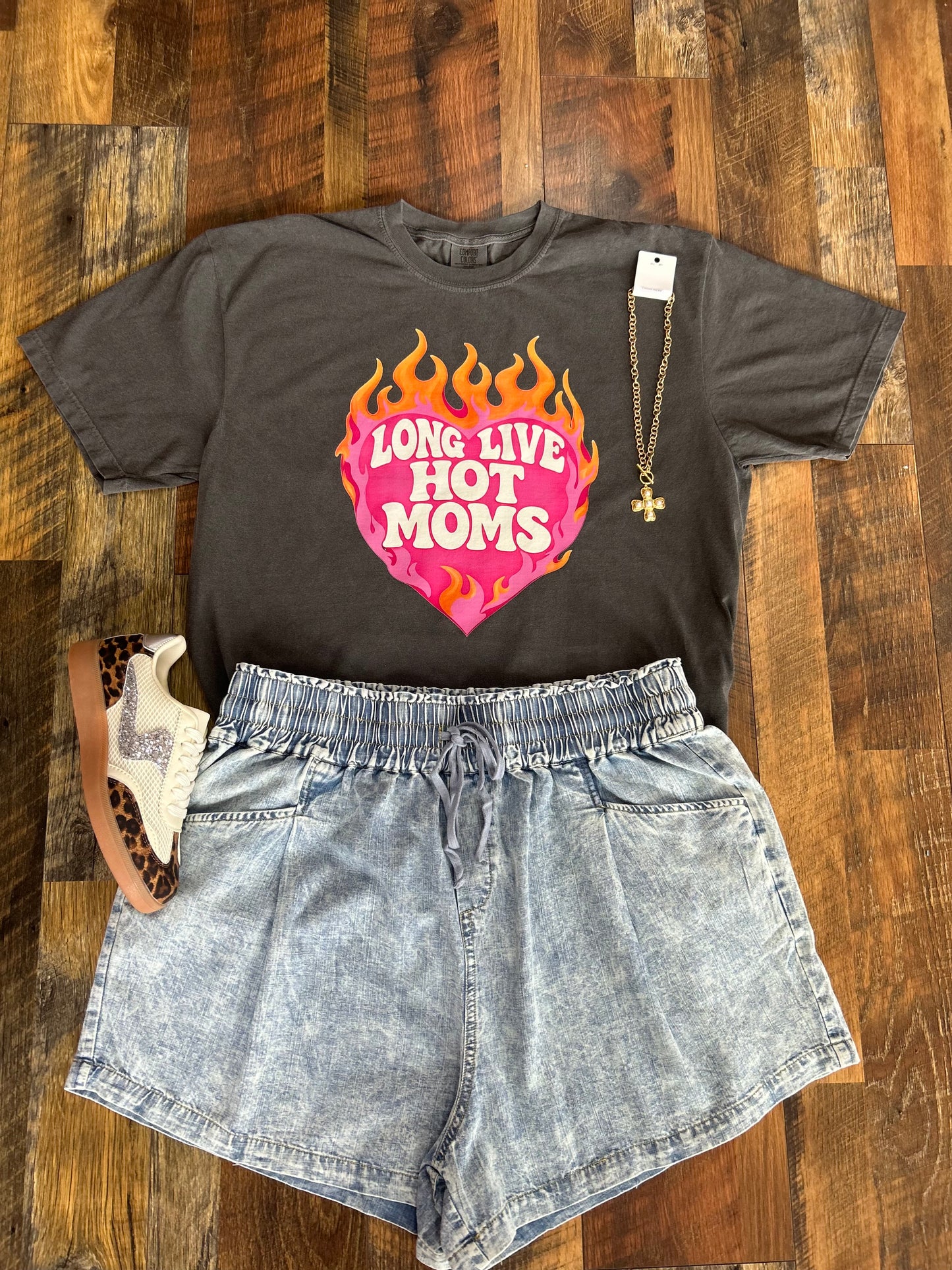 Clarissa Light Wash Drawstring Shorts