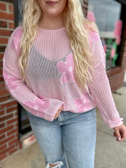 Carlie Crochet Floral Top