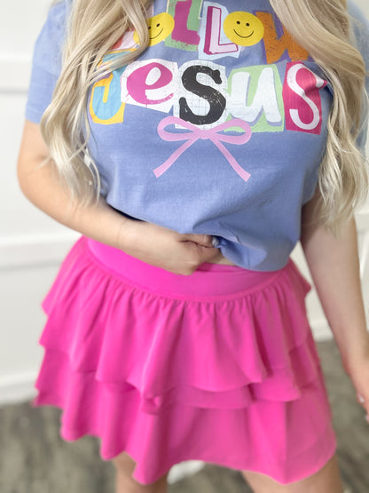 Pink Ruffle Skort