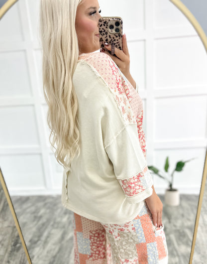 Autumn Embers Patchwork Top