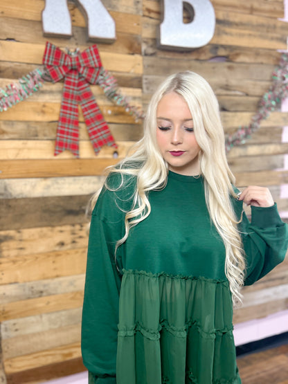 Emerald Tulle Tunic