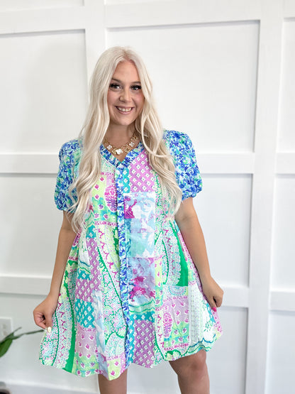 Palm Beach Patchwork Dress