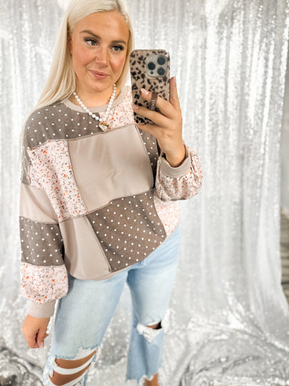 Autumn Lane Patchwork Top