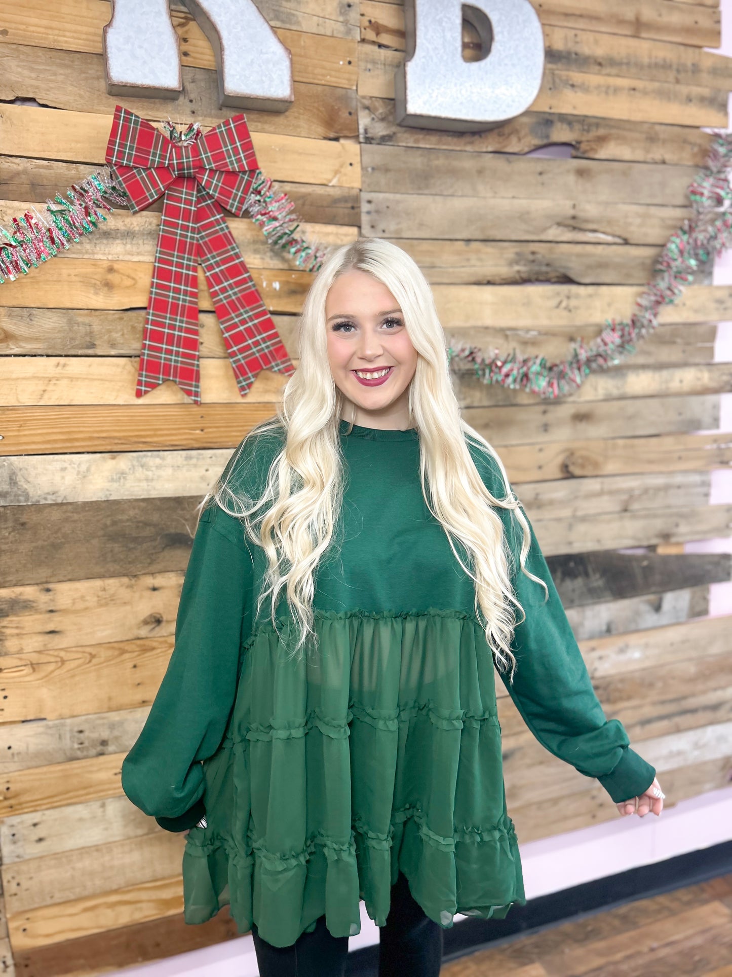 Emerald Tulle Tunic