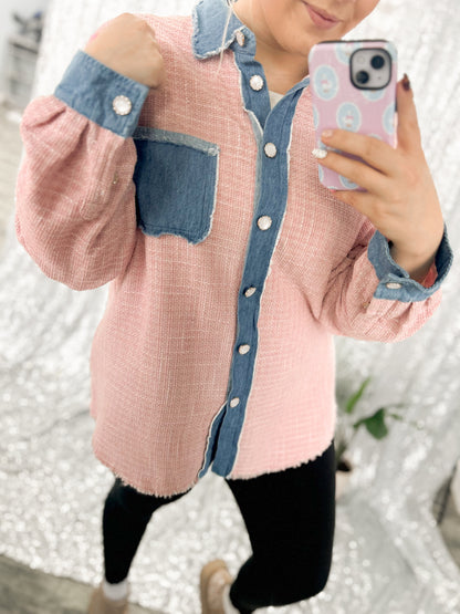 Tea Party Tweed Denim Jacket