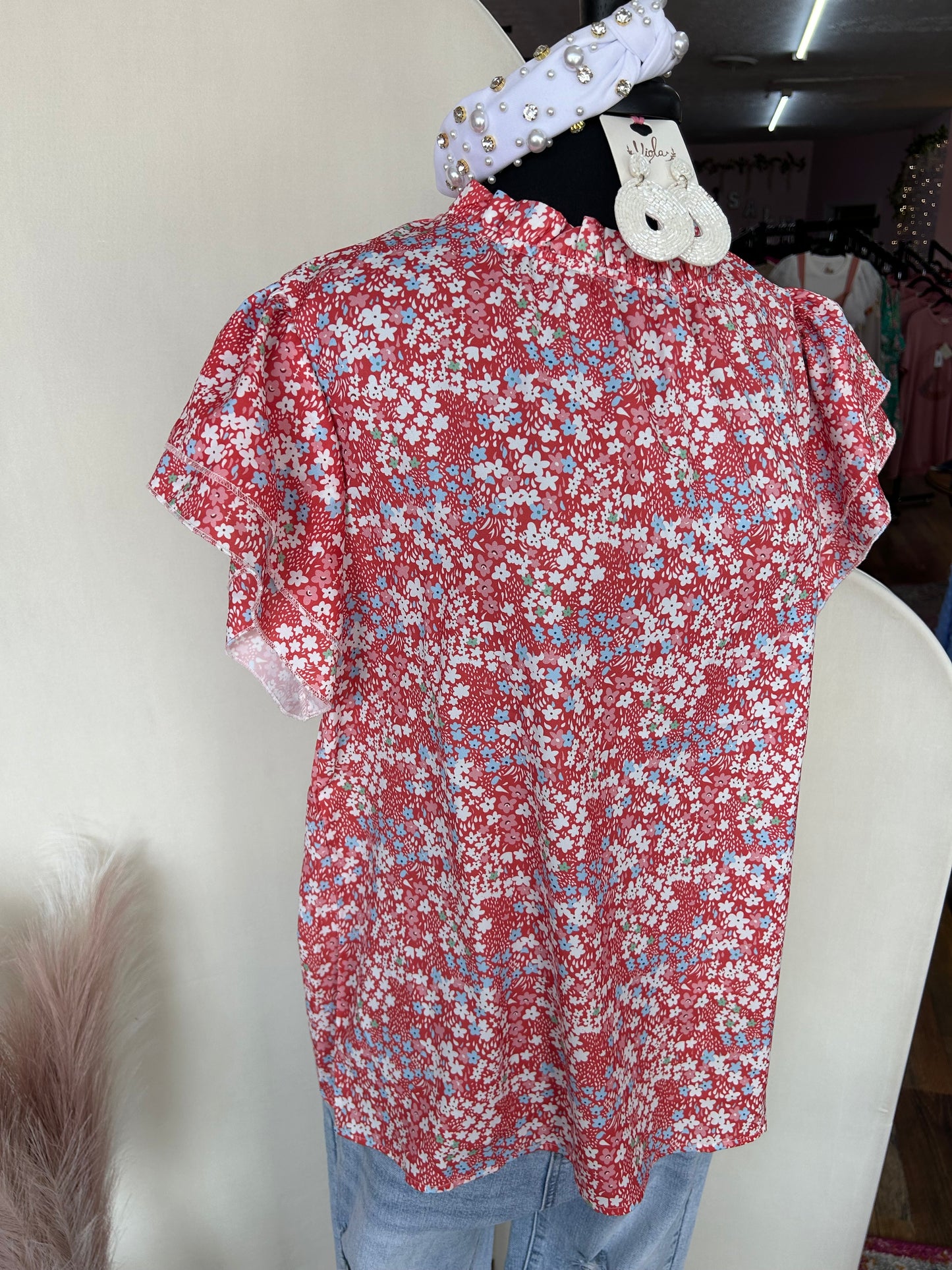 Ditzy Floral Mockneck