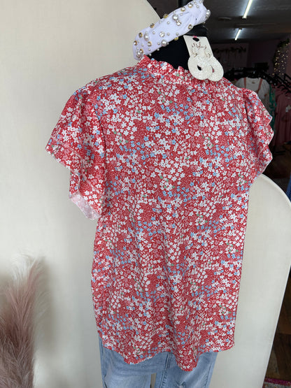 Ditzy Floral Mockneck