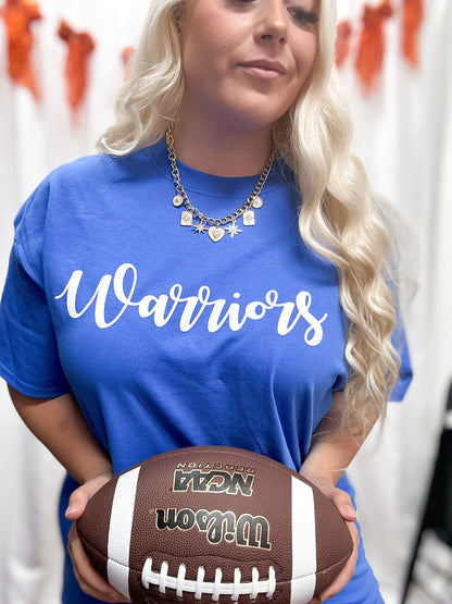 Warriors Cursive Puff Tee