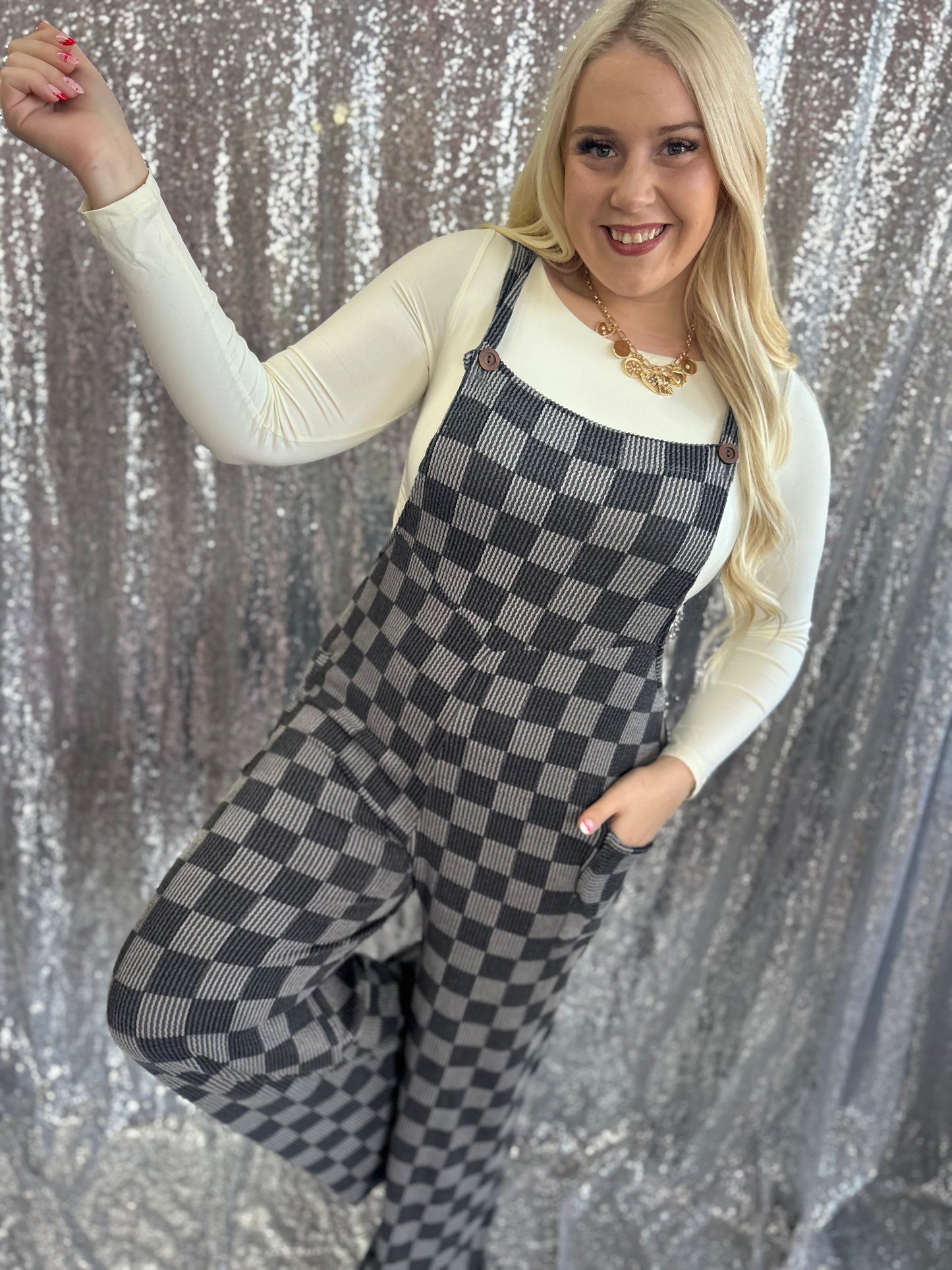 Checkmate Ribbed Overalls