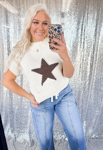 Star Knit Sweater Vest