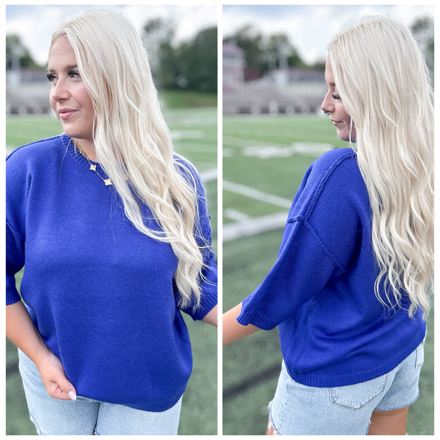 Royal Blue Sweater Top