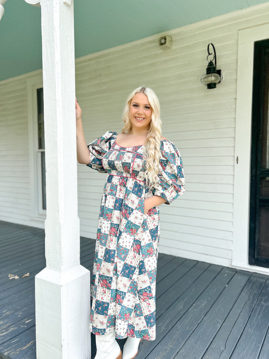 Meadow Patchwork Maxi Dress