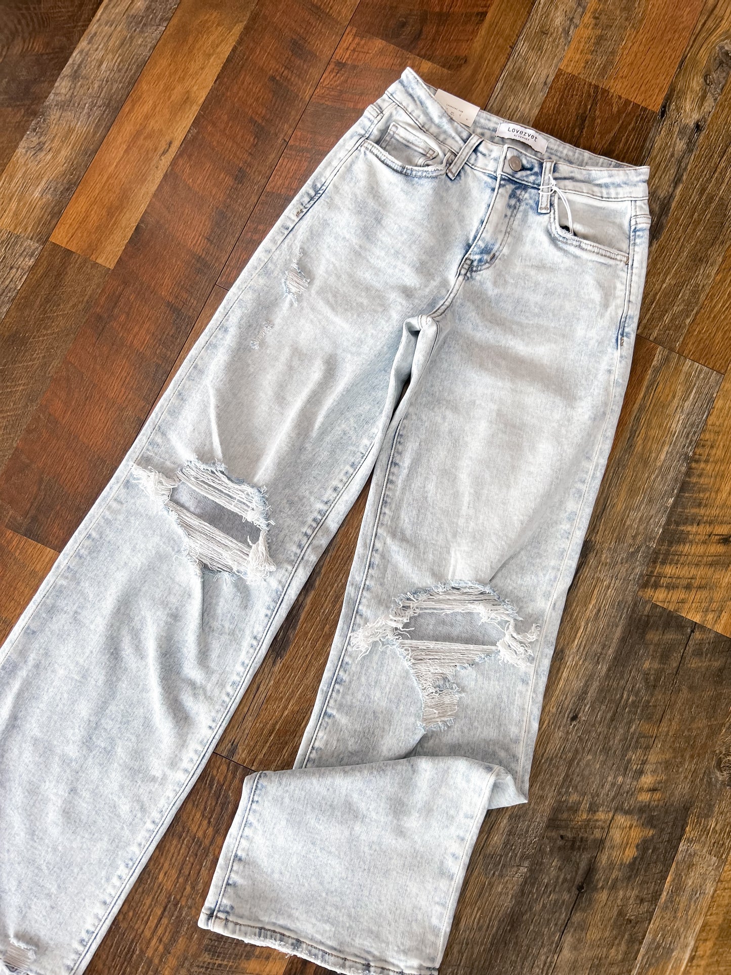 Layla Light Wash Wide Leg Denim