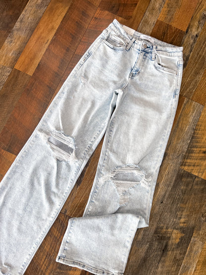 Layla Light Wash Wide Leg Denim