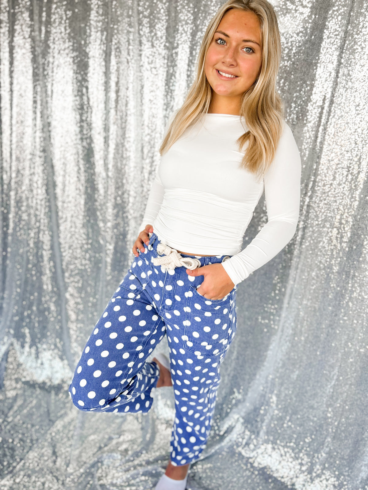 Chunky Polka Dot Rope Jeans