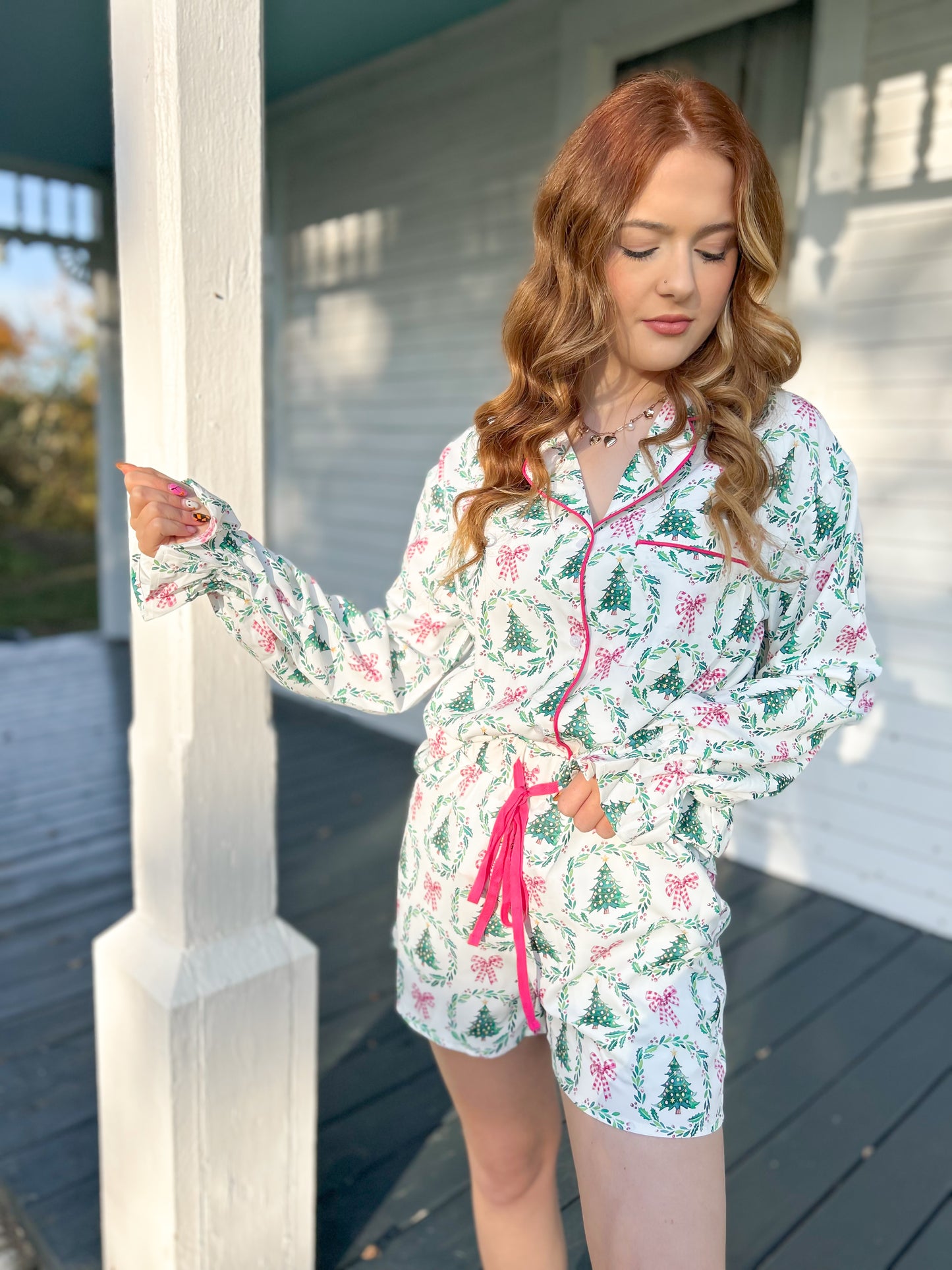 Merry Mistletoe Satin PJ {SET}