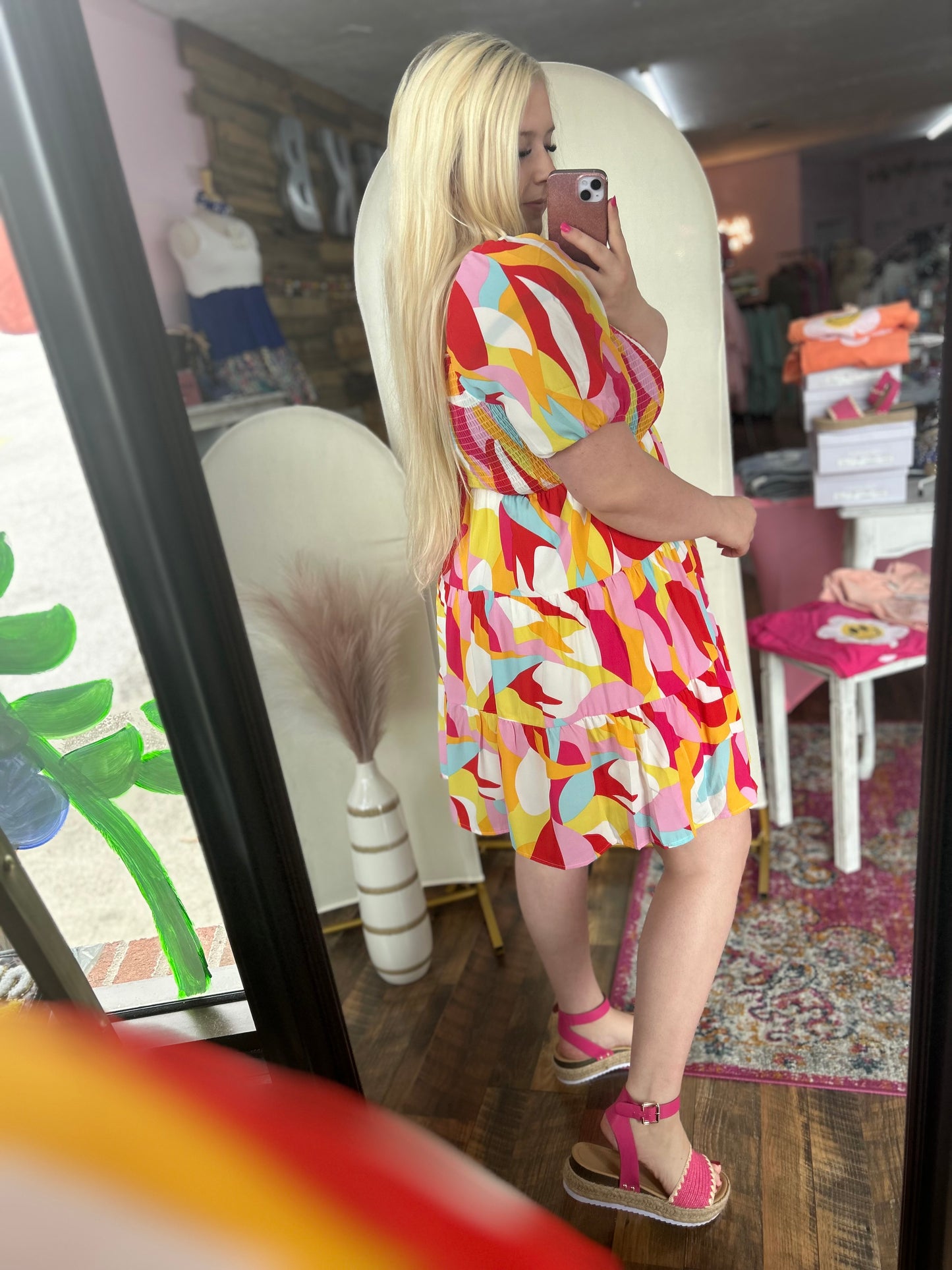 Let’s Roll Smocked Dress